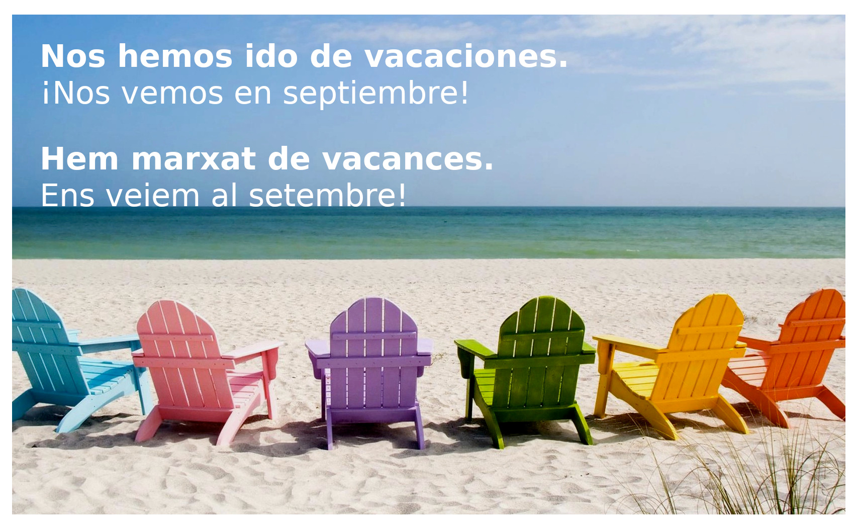 Cerrado por vacaciones / Tancat per vacances